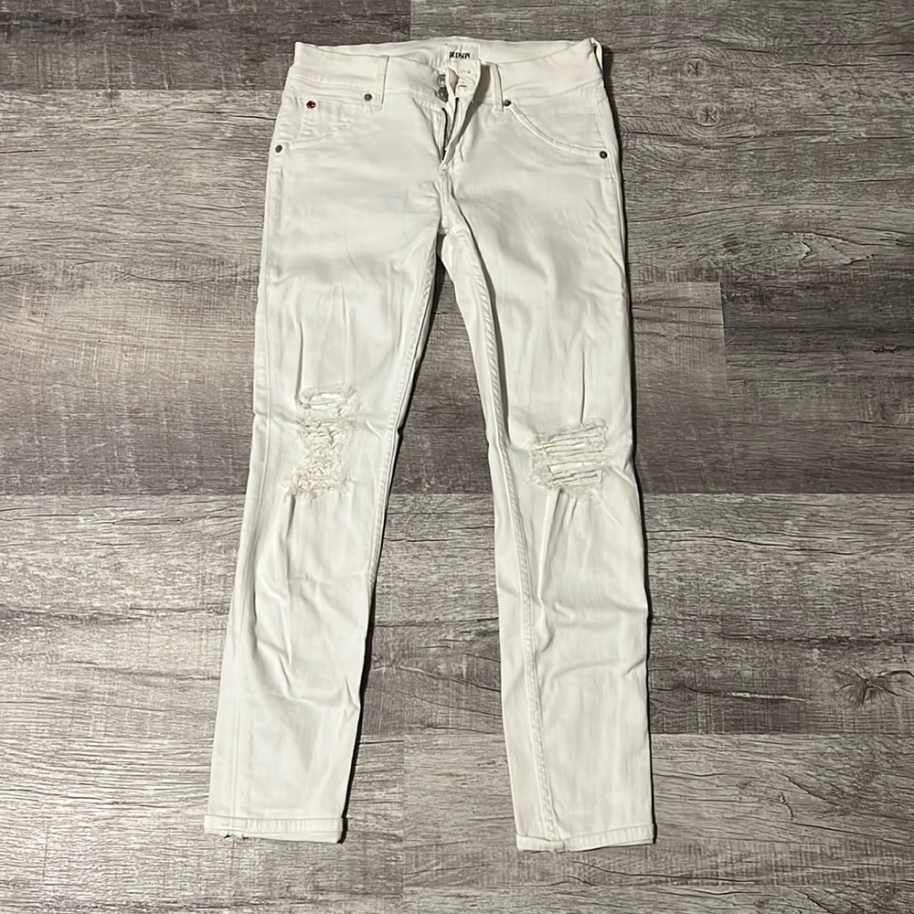White Distressed Skinny Jeans